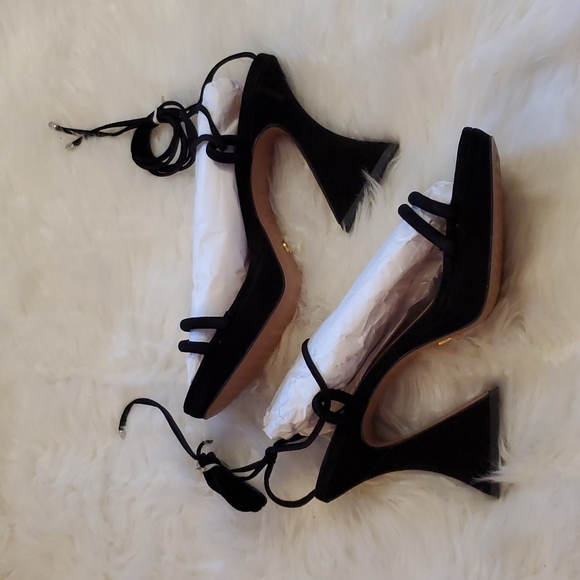 Vicenza Strappy Platform Heels- black - Picture 8 of 12